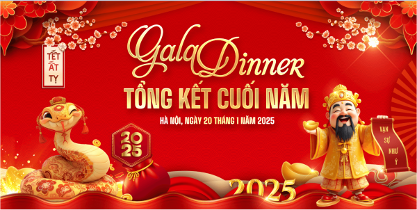 Bữa tiệc Gala mừng năm mới 2025 | Happy New Year Banner 2025 Gala Dinner Final Summary PSD  Templates PSD