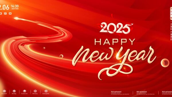 Chúc mừng năm mới 2025  Mẫu PSD in bạt | Happy New Year 2025 Banner